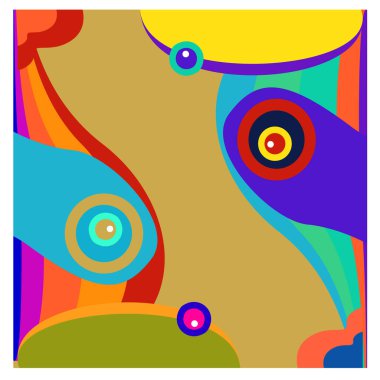 Kaynak için vektör renkli geometrik ve eğri arkaplan deseni