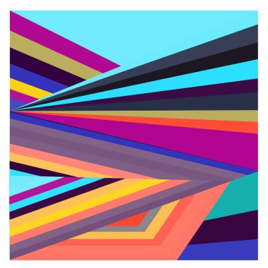 Kaynak için vektör renkli geometrik ve eğri arkaplan deseni