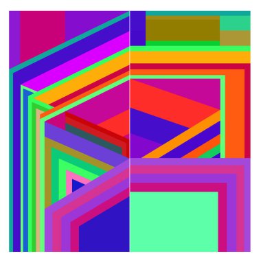 Kaynak için vektör renkli geometrik ve eğri arkaplan deseni