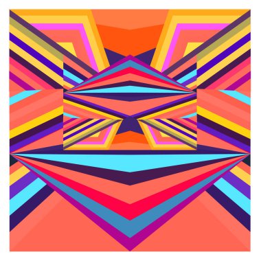 Kaynak için vektör renkli geometrik ve eğri arkaplan deseni