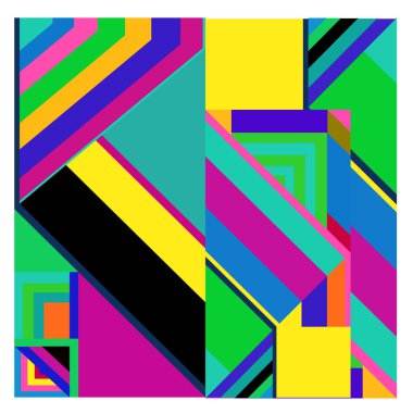 Kaynak için vektör renkli geometrik ve eğri arkaplan deseni