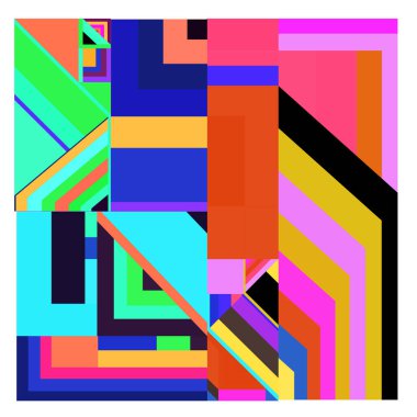 Kaynak için vektör renkli geometrik ve eğri arkaplan deseni