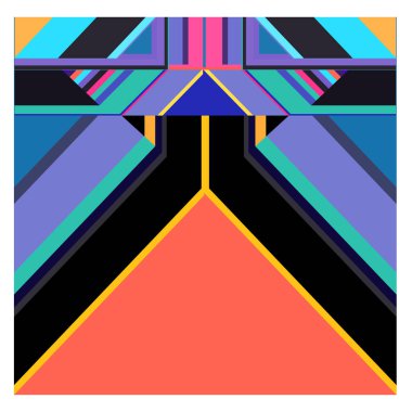 Kaynak için vektör renkli geometrik ve eğri arkaplan deseni