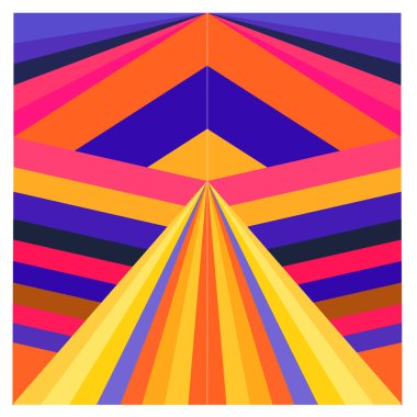 Kaynak için vektör renkli geometrik ve eğri arkaplan deseni