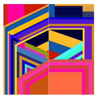 Kaynak için vektör renkli geometrik ve eğri arkaplan deseni