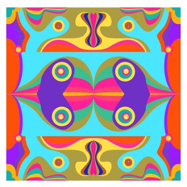 Kaynak için vektör renkli geometrik ve eğri arkaplan deseni