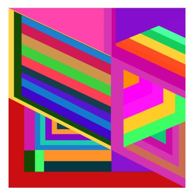 Kaynak için vektör renkli geometrik ve eğri arkaplan deseni