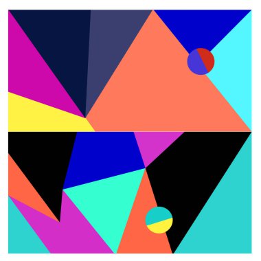 Kaynak için vektör renkli geometrik ve eğri arkaplan deseni