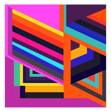 Kaynak için vektör renkli geometrik ve eğri arkaplan deseni