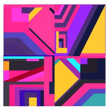 Kaynak için vektör renkli geometrik ve eğri arkaplan deseni