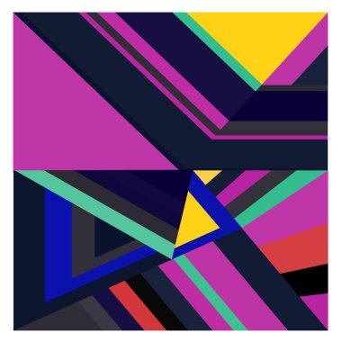 Kaynak için vektör renkli geometrik ve eğri arkaplan deseni