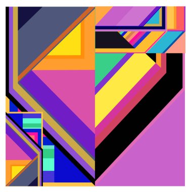 Kaynak için vektör renkli geometrik ve eğri arkaplan deseni