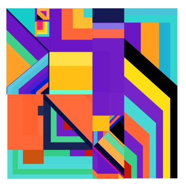 Kaynak için vektör renkli geometrik ve eğri arkaplan deseni