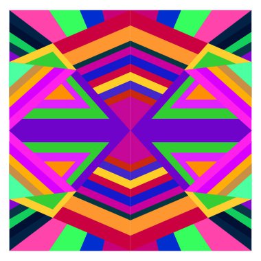 Kaynak için vektör renkli geometrik ve eğri arkaplan deseni