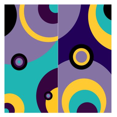 Kaynak için vektör renkli geometrik ve eğri arkaplan deseni