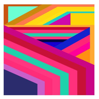 Kaynak için vektör renkli geometrik ve eğri arkaplan deseni