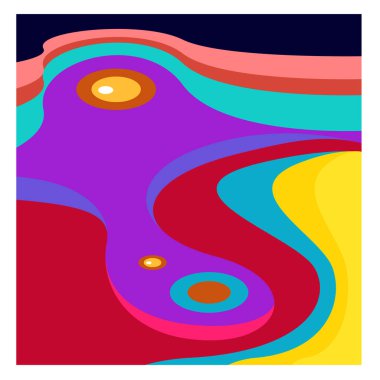 Kaynak için vektör renkli geometrik ve eğri arkaplan deseni