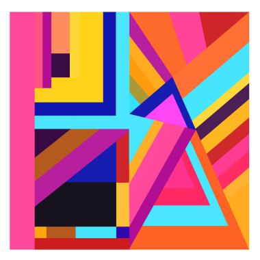 Kaynak için vektör renkli geometrik ve eğri arkaplan deseni