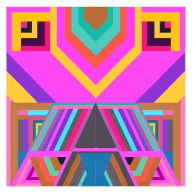 Kaynak için vektör renkli geometrik ve eğri arkaplan deseni