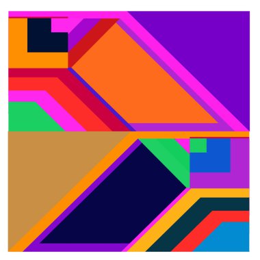 Kaynak için vektör renkli geometrik ve eğri arkaplan deseni