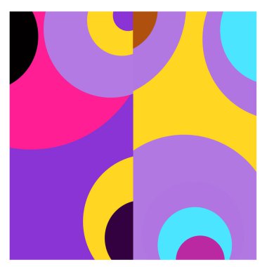 Kaynak için vektör renkli geometrik ve eğri arkaplan deseni