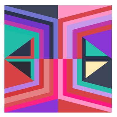 Kaynak için vektör renkli geometrik ve eğri arkaplan deseni