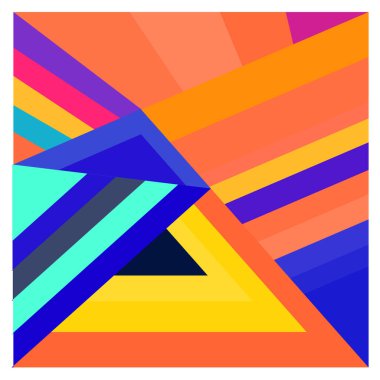 Kaynak için vektör renkli geometrik ve eğri arkaplan deseni