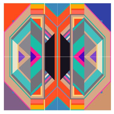 Kaynak için vektör renkli geometrik ve eğri arkaplan deseni