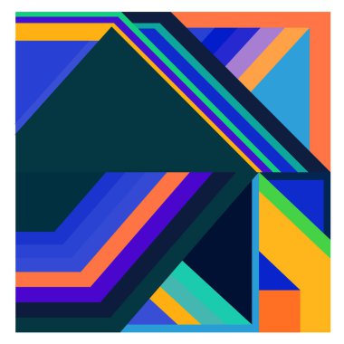 Kaynak için vektör renkli geometrik ve eğri arkaplan deseni