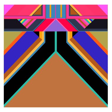 Kaynak için vektör renkli geometrik ve eğri arkaplan deseni