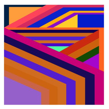 Kaynak için vektör renkli geometrik ve eğri arkaplan deseni