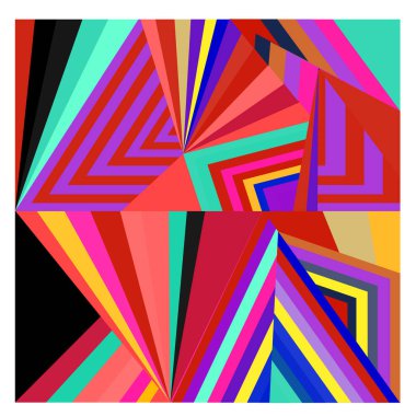 Kaynak için vektör renkli geometrik ve eğri arkaplan deseni