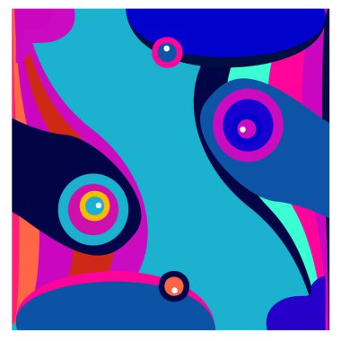 Kaynak için vektör renkli geometrik ve eğri arkaplan deseni