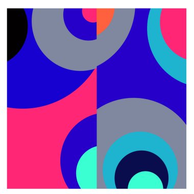 Kaynak için vektör renkli geometrik ve eğri arkaplan deseni