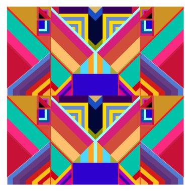 Kaynak için vektör renkli geometrik ve eğri arkaplan deseni