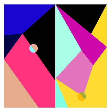 Kaynak için vektör renkli geometrik ve eğri arkaplan deseni