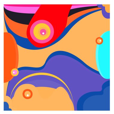 Kaynak için vektör renkli geometrik ve eğri arkaplan deseni