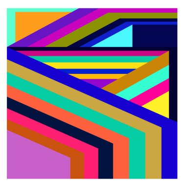 Kaynak için vektör renkli geometrik ve eğri arkaplan deseni