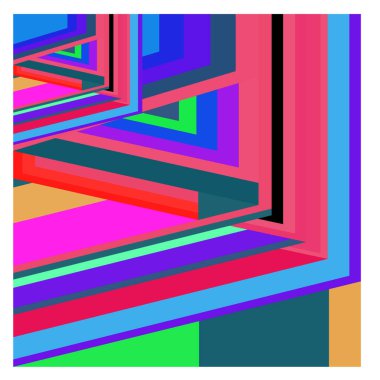 Kaynak için vektör renkli geometrik ve eğri arkaplan deseni