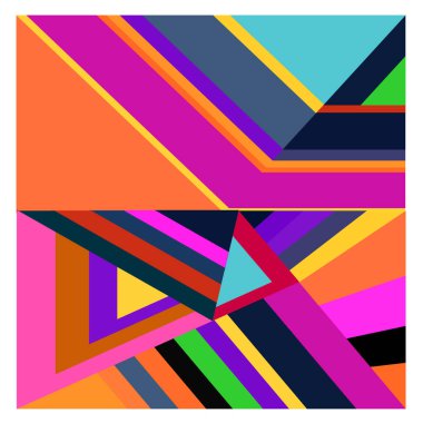 Kaynak için vektör renkli geometrik ve eğri arkaplan deseni