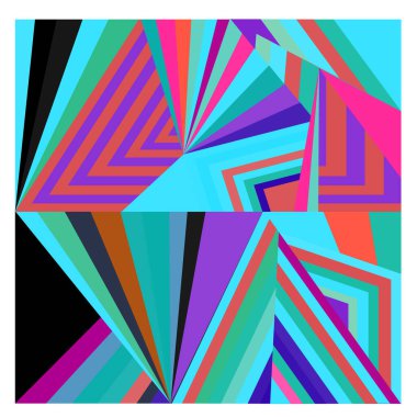 Kaynak için vektör renkli geometrik ve eğri arkaplan deseni