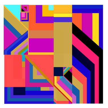 Kaynak için vektör renkli geometrik ve eğri arkaplan deseni