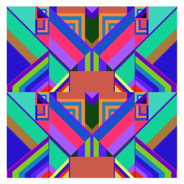 Kaynak için vektör renkli geometrik ve eğri arkaplan deseni