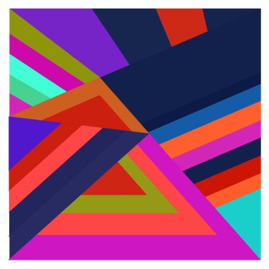 Kaynak için vektör renkli geometrik ve eğri arkaplan deseni