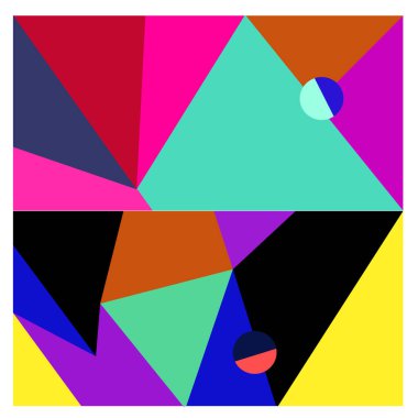 Kaynak için vektör renkli geometrik ve eğri arkaplan deseni