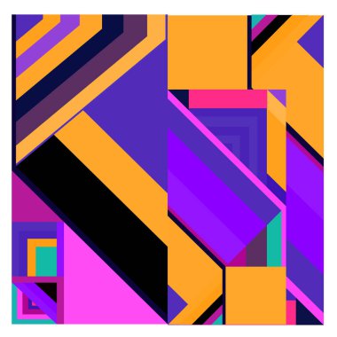 Kaynak için vektör renkli geometrik ve eğri arkaplan deseni