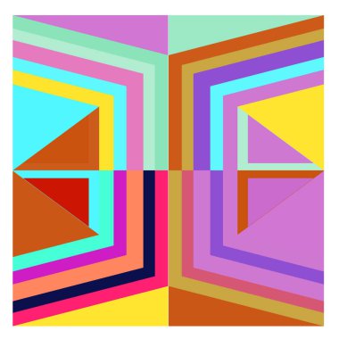 Kaynak için vektör renkli geometrik ve eğri arkaplan deseni