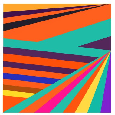 Kaynak için vektör renkli geometrik ve eğri arkaplan deseni