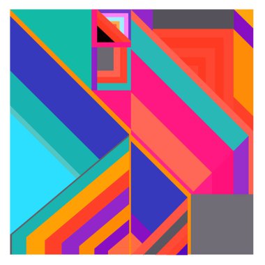 Kaynak için vektör renkli geometrik ve eğri arkaplan deseni