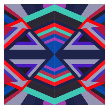 Kaynak için vektör renkli geometrik ve eğri arkaplan deseni